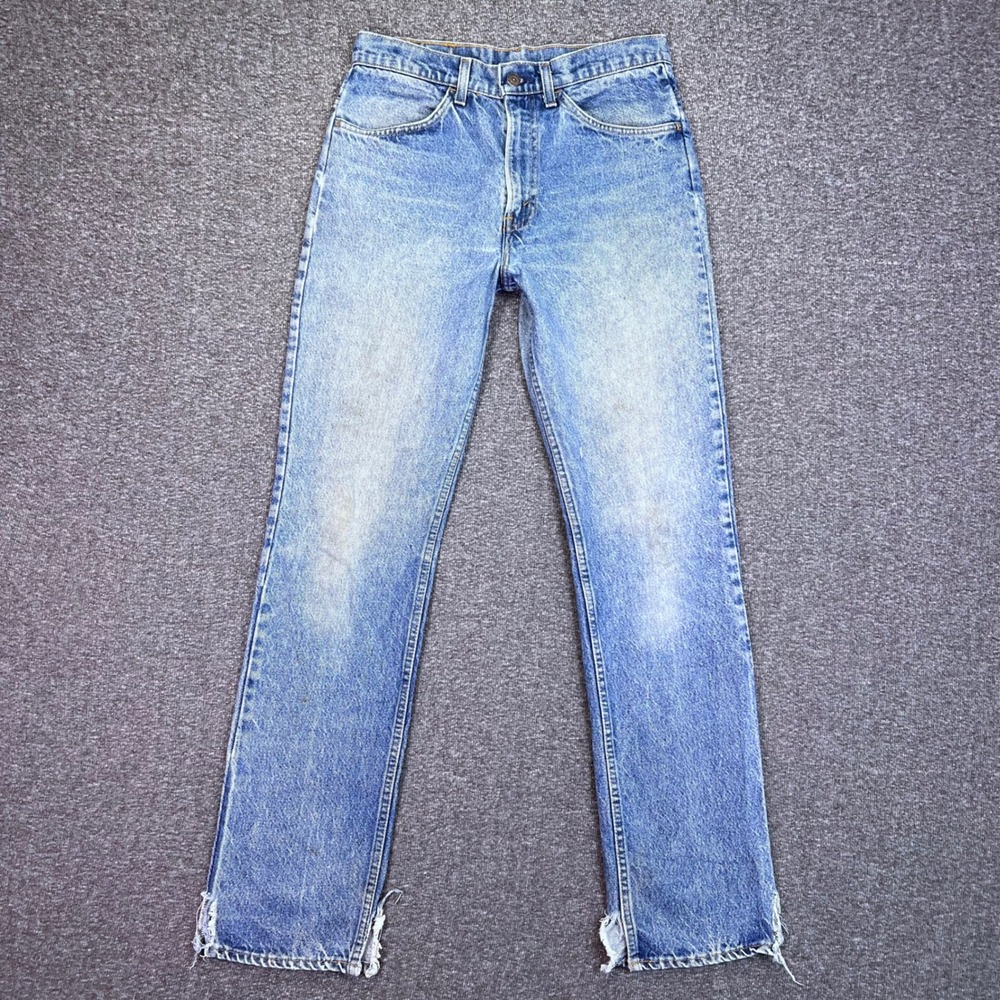 Vintage 80sw Levis 519-0217 Orange Tab Jeans Mens 30x33 USA‎ Made Slim Straight
